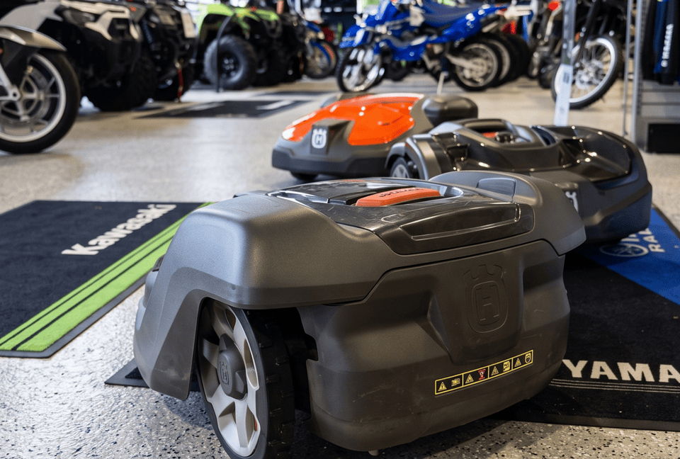 Husqvarna Automower robotic lawn mowers serviced at The Power Garage in Woodstock, Ontario
