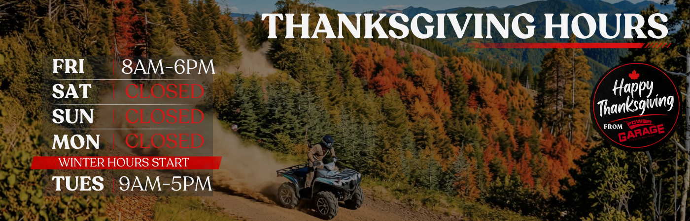 Thanksgiving Hours - Closed Saturday to Monday, Winter Hours Start Tuesday
